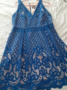 Adriana Papel royal blue lace dress